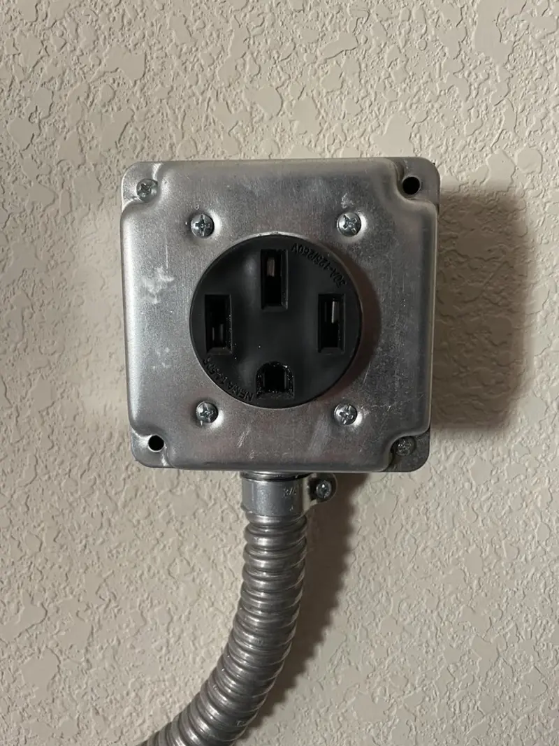 NEMA 14-50 outlet installed for Electrical Panel Upgrade in Centerville